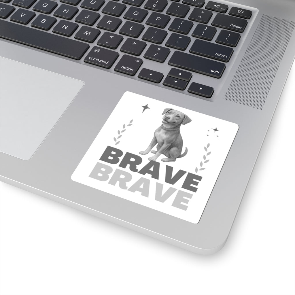 Poppy kiss cut sticker on laptop corner