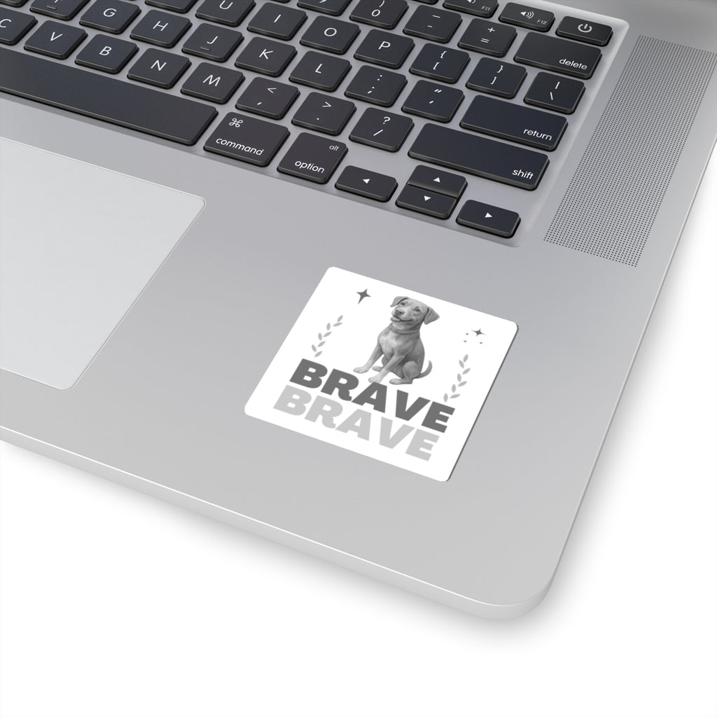 Poppy kiss cut sticker on laptop corner