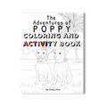 Coloring book with 2 dogs in field