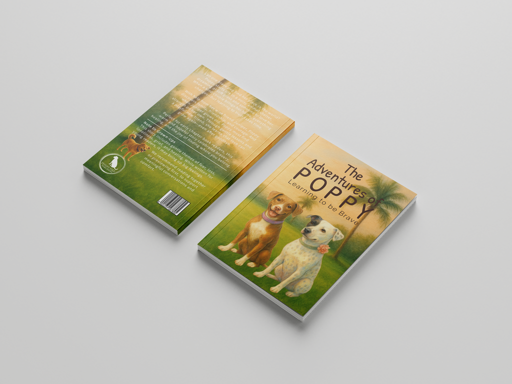 Two The Adventures of Poppy books laying on grey surface